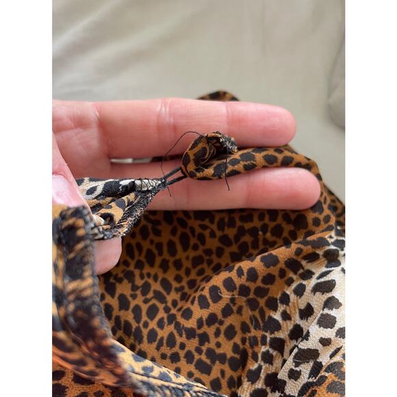 Vintage Nicola Petites 4P Cheetah Leopard Print Women's Button Up Shirt - Picture 3 of 9